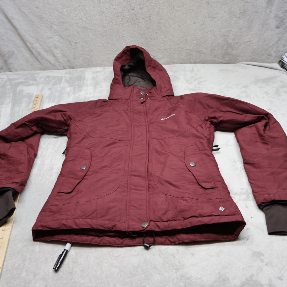 Columbia Jacket Women Medium Red Ode to Attitude Omni-Heat Waterproof Insulated